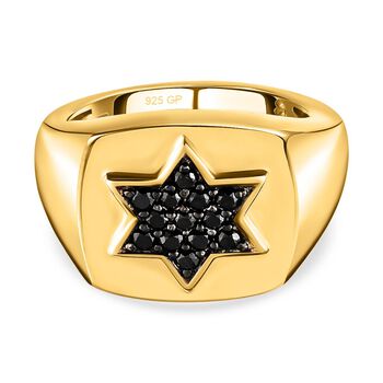 GP Celestial Dream Kollektion - Schwarzer Diamant und blauer Saphir-Ring - 0,35 ct.