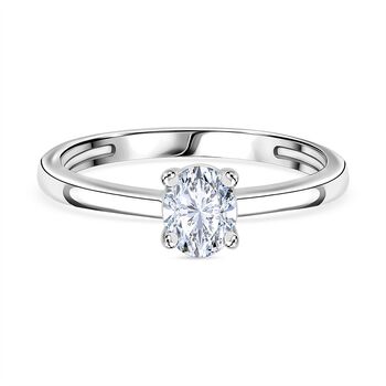 LUXURIANT SGL zertifizierter VS-EF Labor Ovalschliff Diamant Ring in 950 Platin - 0,50 ct.