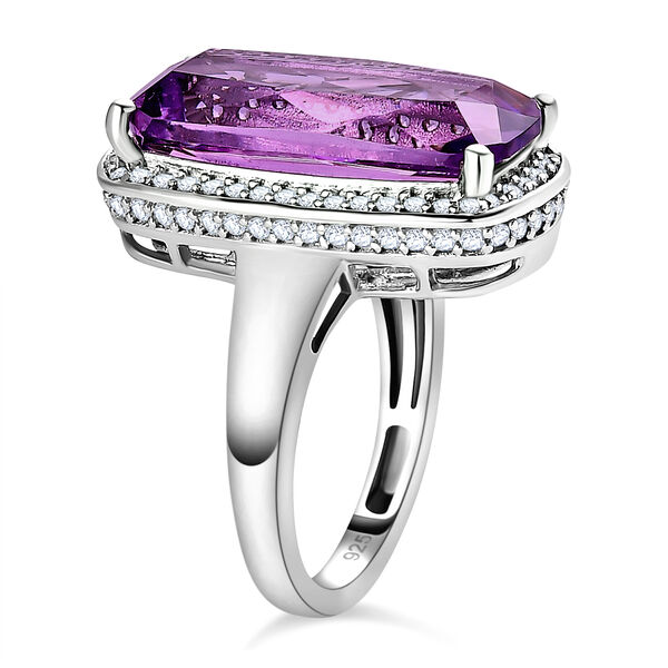 Rosa Amethyst und Zirkon Ring - 12,06 ct. image number 5