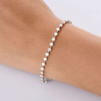 LUXURIANT IGI zertifiziertes VS-EF Labor Diamant 19cm Armband in 375 Wei&szlig;gold - 4 ct.