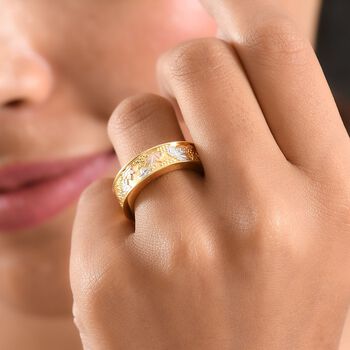GP Italienische Garten Kollektion - Tricolor Ring 925 Silber Rhodiniert und 750 Gelbgold Vermeil (Gr&ouml;&szlig;e 17.00)