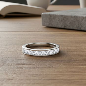 RADIANTA GRA zertifiziert Moissanit (D-VVS) Ring 925 Silber rhodiniert (Gr&ouml;&szlig;e 18.00) ca. 0.99 ct