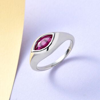 Afrikanischer Rubin (Fissure gef&uuml;llt) Ring - 1,43 ct.