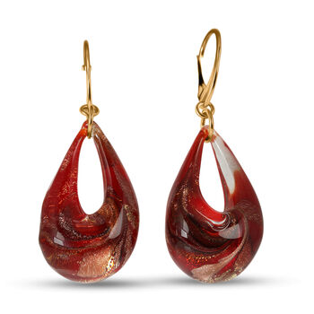 IL MURANO DI FRANCESCA- rote DROP Ohrringe