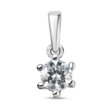 Moissanit Anh&auml;nger 925 Silber rhodiniert ca. 0.23 ct