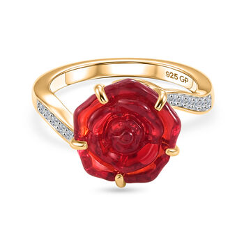 GP Whispers of Murano Kollektion - Kanchanaburi Blauer Saphir Ring 925 Silber 750 Gelbgold vermeil (Gr&ouml;&szlig;e 17.00) 4.06 ct