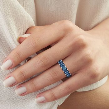 LUXURIANT SGL zertifizierter SI-GH Labor blauer Diamant Ring - 1 ct.