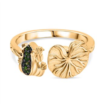 GP Italian Garden Kollektion - Nat&uuml;rlicher Chromdiopsid und Kanchanaburi blauer Saphir Ring - 0,10 ct.