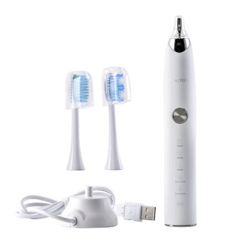 BEAUTECH 5er-Set Elektronische Schallzahnb&uuml;rste mit 2 B&uuml;rstenk&ouml;pfen, Wasserdicht IPX7, USB-Kabel, 5 Modi