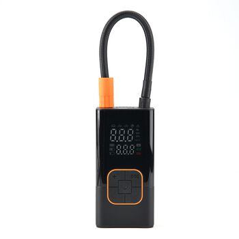 Tragbare Luftpumpe, 7.4V, 0,35 bis 10,3 Bar, 4000mAh, Schwarz Orange