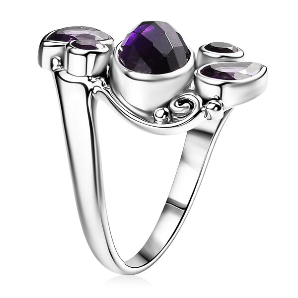 Sajen Silber - Afrikanischer Amethyst Ring 925 Silber rhodiniert (Gr&ouml;&szlig;e 19.00) ca. 3.98 ct image number 3