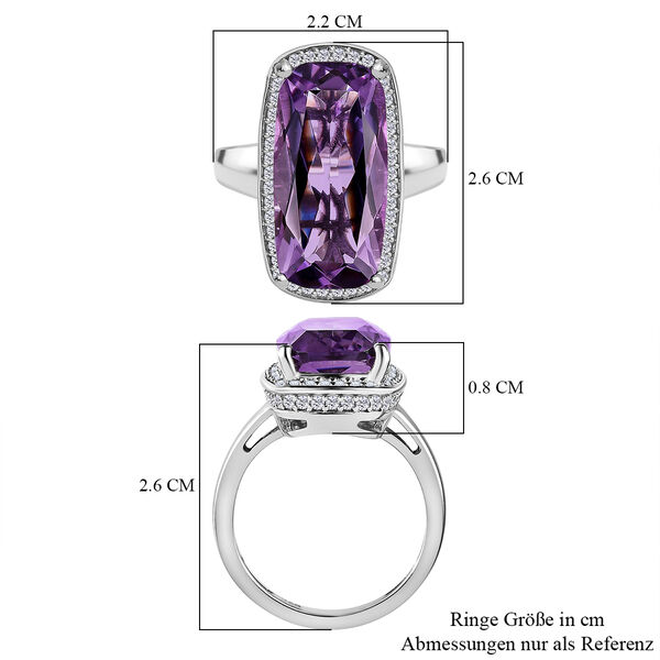 Rosa Amethyst und Zirkon Ring - 12,06 ct. image number 7