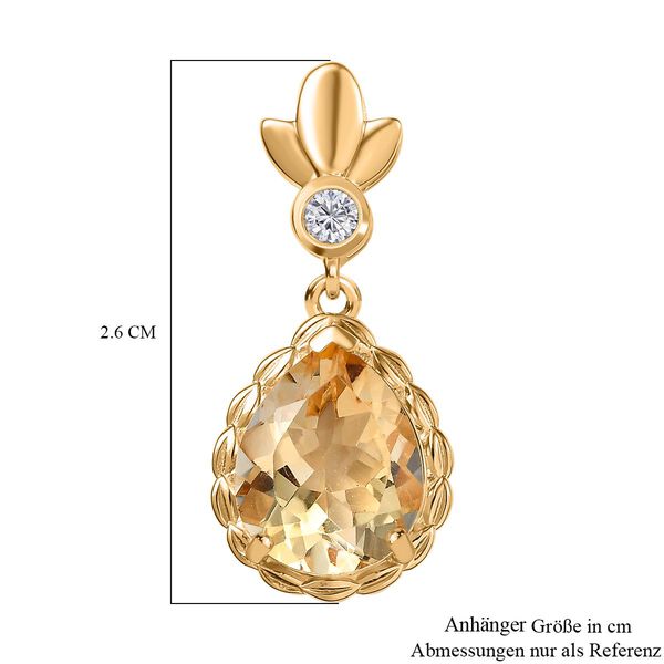 Citrin und wei&szlig;er Zirkon Anh&auml;nger - 2,94 ct. image number 5