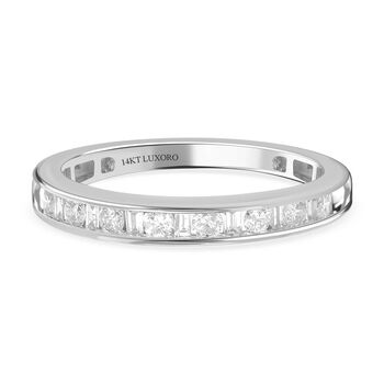 LUXORO SGL zertifizierter I1 G-H Diamant-Ring in 585 Wei&szlig;gold - 0,46 ct.