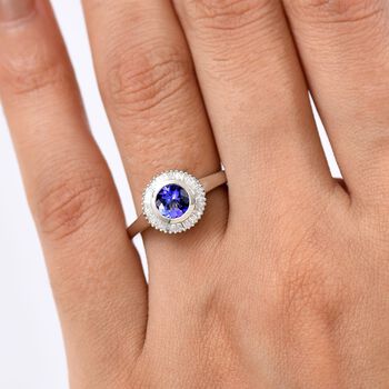 RHAPSODY AAAA Tansanit und VS Diamant Ring in 950 Platin - 1 ct.