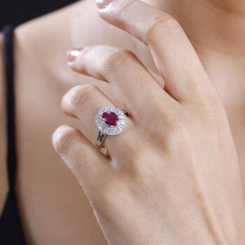 Labor roter Beryll und Zirkon-Ring - 2,22 ct.