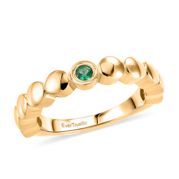 EVER TRUE AA Kagem Sambischer Smaragd Ring Reine Bronze (Gr&ouml;&szlig;e 17.00) ca. 0.11 ct
