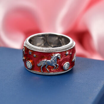 LUXURIANT SI-GH Labor Diamant emaillierter Ring - 0,25