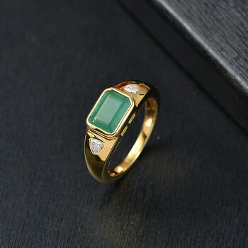 D'Joy Socoto Smaragd und Moissanit Ring - 1,84 ct.
