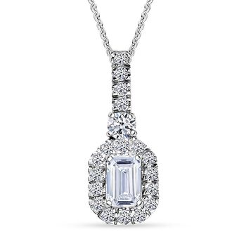 LUXURIANT DIAMOND - Lab Grown Diamant SI-GH Anh&auml;nger mit Kette, ca. 50 cm 925 Silber rhodiniert ca. 1.00 ct