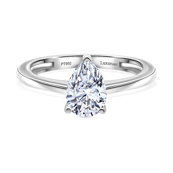LUXURIANT IGI zertifizierter D/IF Labor Diamant Ring in 950 Platin - 1,02 ct.