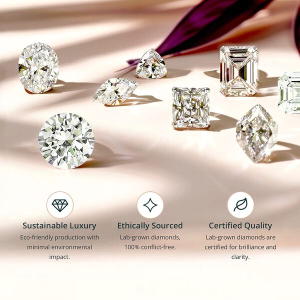LUXURIANT SI-GH Labor Diamant und kolumbianischer Smaragd Ring in 417 Gold - 1,59 ct. image number 7