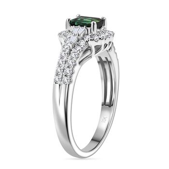 LUXORO AAA Pirineu Lagoon Turmalin und Diamant Ring in 417 Wei&szlig;gold - 1,20 ct.