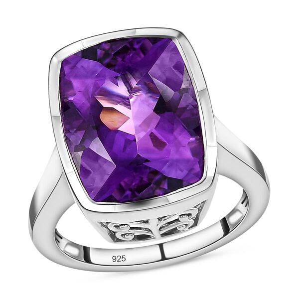 Nat&uuml;rlicher, marokkanischer Amethyst-Solit&auml;r-Ring - 10,83 ct. image number 4