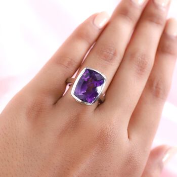 Nat&uuml;rlicher, marokkanischer Amethyst-Solit&auml;r-Ring - 10,83 ct.