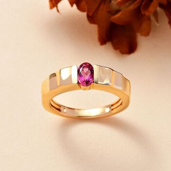 Labor roter Beryll-Ring - 0,45 ct.