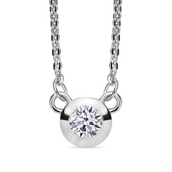 LUXURIANT SI-GH Labor Diamant 45cm Halskette, rhodiniert 925 Silber - 0,20 ct.