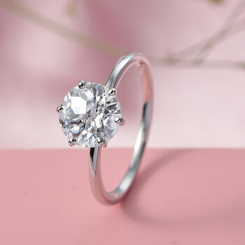 D'Joy Moissanit Ring, 925 Silber rhodiniert - 1,77 ct.
