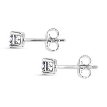 D'Joy Moissanit Ohrringe 925 Silber platiniert ca. 0.49 ct