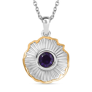 EverTrue afrikanischer Amethyst Anh&auml;nger mit 50cm Kette - 0,70 ct.