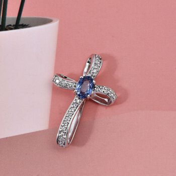 D'Joy Ceylon Saphir und Zirkon Anh&auml;nger - 0,77 ct.