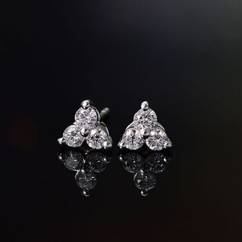 LUXURIANT SI Labor Diamant Ohrringe, 925 Silber rhodiniert - 0,50 ct.