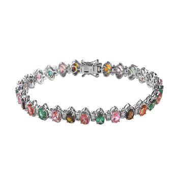 Multi Turmalin und Zirkon 19cm Armband - 13,50 ct.