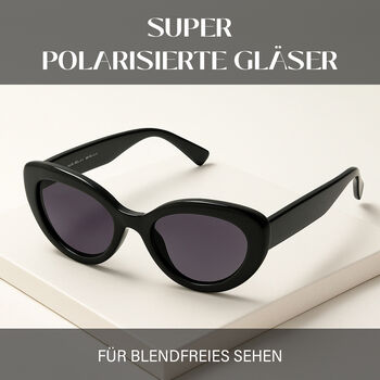 SOLE UND LUCE Swiss Eyewear G. Kelly Sonnenbrille, Ultra Polarisierte Gl&auml;ser, UV400 Schutz, Schwarz