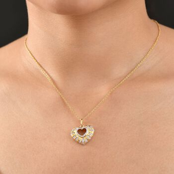 LUXURIANT SI Labor Diamant Anh&auml;nger mit 45cm Kette, 925 Silber 750 Gelbgold Vermeil - 0,33 ct.