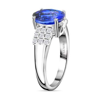 LUXORO zertifiziert und gepr&uuml;ft AAA Tansanit und Diamant Ring in 417 Wei&szlig;gold - 2,75 ct.