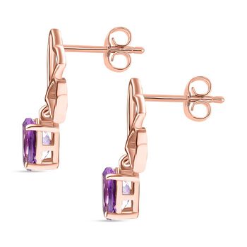 D'Joy AAA Rose De France Amethyst Ohrringe - 1,36 ct.
