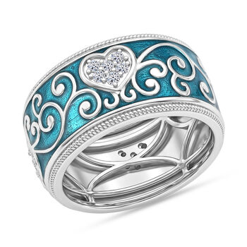 LUXURIANT SI-GH Labor Diamant emaillierter Ring - 0,25 ct.