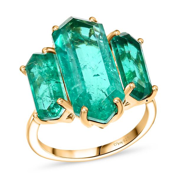 D&rsquo;Joy Smaragd Triplett Quarz Ring - 11,11 ct. image number 3