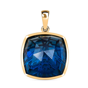 D'Joy blauer Triplett Quarz Anh&auml;nger - 18,70 ct.