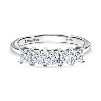 LUXURIANT DIAMOND - Lab Grown Diamant VS-EF SGL zertifiziert Ring 950 Platin (Gr&ouml;&szlig;e 18.00) ca. 1.00 ct