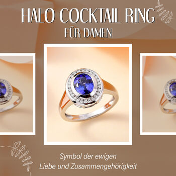 RHAPSODY AAAA Tansanit und VS EF Diamant Ring in 950 Platin - 2,26 ct.