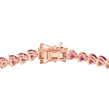 LUXURIANT AAA Labor Rosa Saphir 20cm Armband - 15,18 ct.