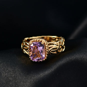 EVER TRUE AA Rose De France Amethyst Ring Nickelfreies Messing (Gr&ouml;&szlig;e 17.00) ca. 1,94 ct