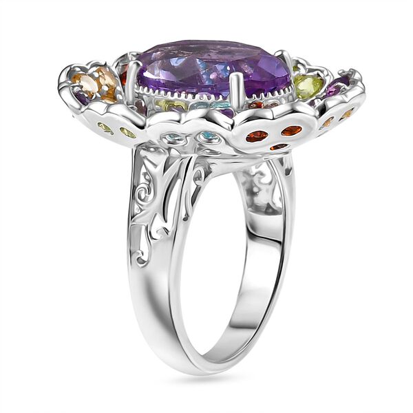 D'Joy AAA Rose De France Amethyst und Multi Edelstein Ring - 8 ct. image number 4