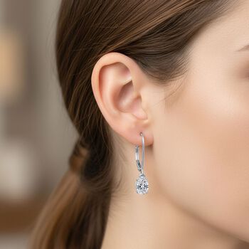 LUXURIANT SGL zertifizierte VS-GH Labor Oval-Diamant Ohrringe, 925 Silber rhodiniert - 1 ct.
